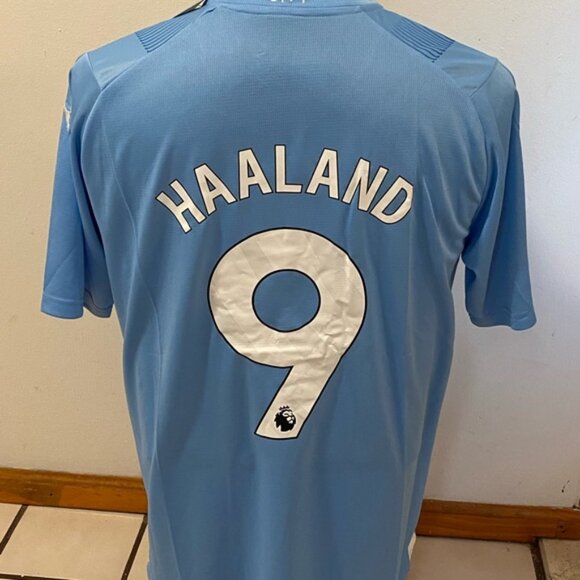 England Inglaterra Manchester City Erling Haaland Jersey # 9 , Unisex - Picture 1 of 9